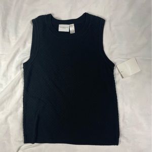 liz claiborne sport sweater vest knit black small